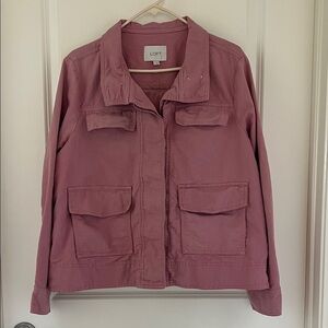 Linen LOFT Women's Mauve Utility Jacket
